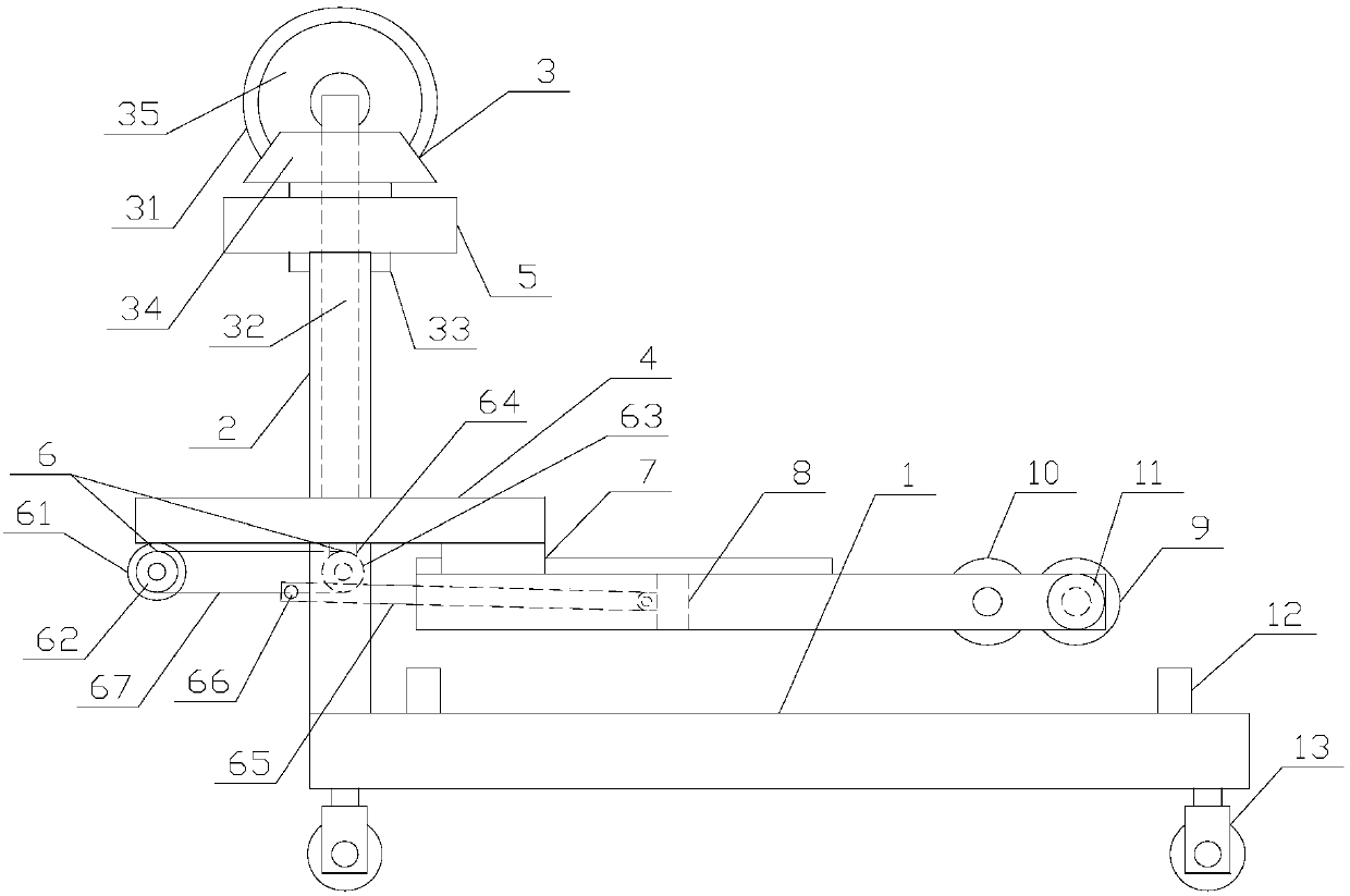 Cloth receiving device for raising machine