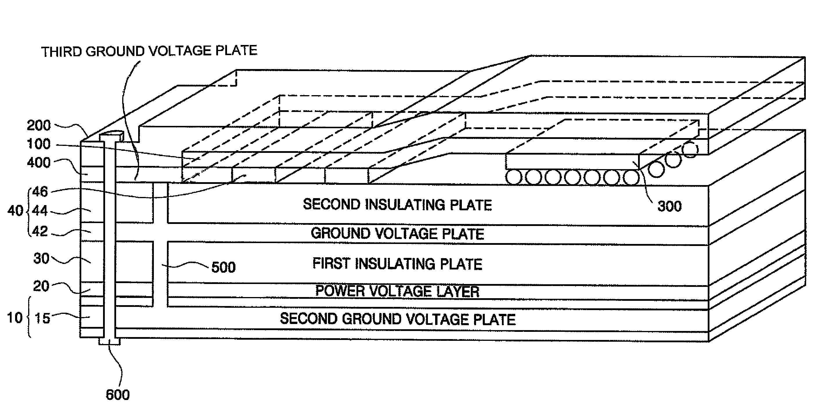 Multi-layered printed circuit board
