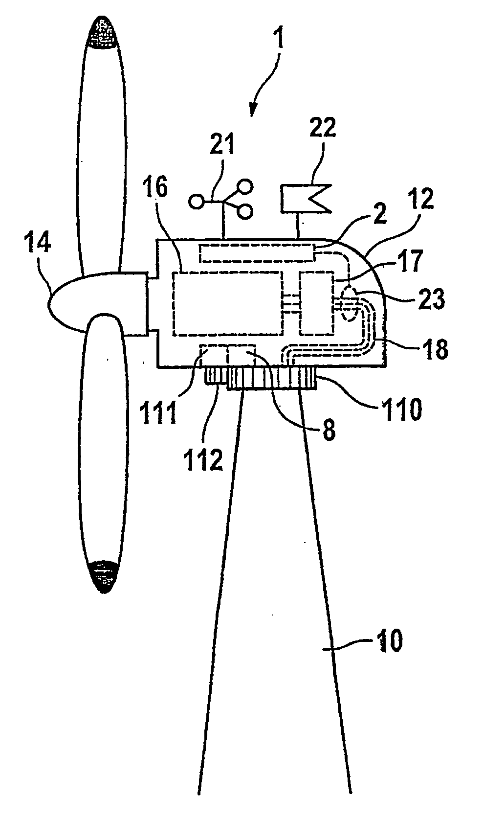 Wind Turbine and Method for the Automatic Correction of Wind Vane Settings