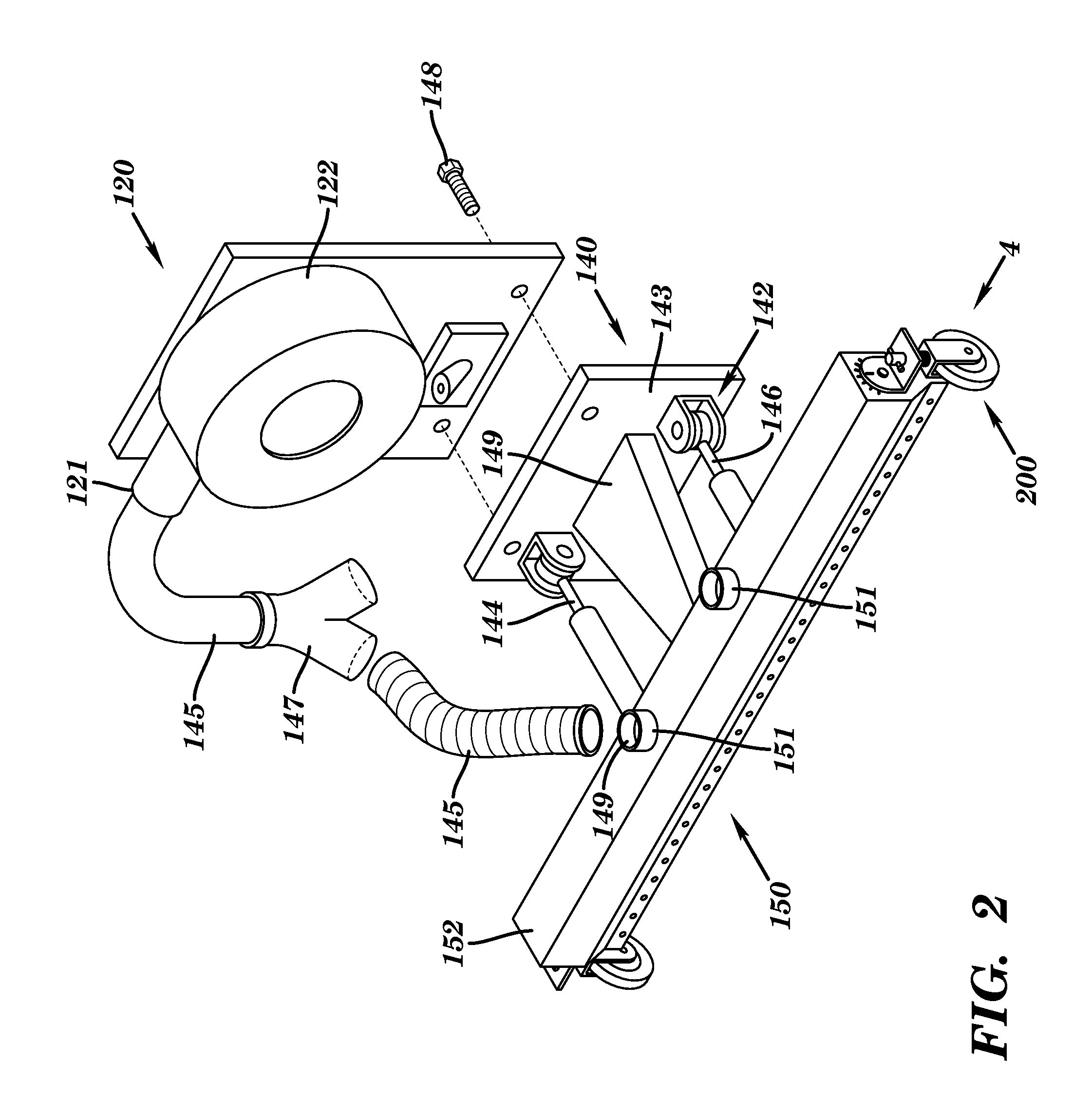 Portable System for Directing Pressurized Air Upon a Surface