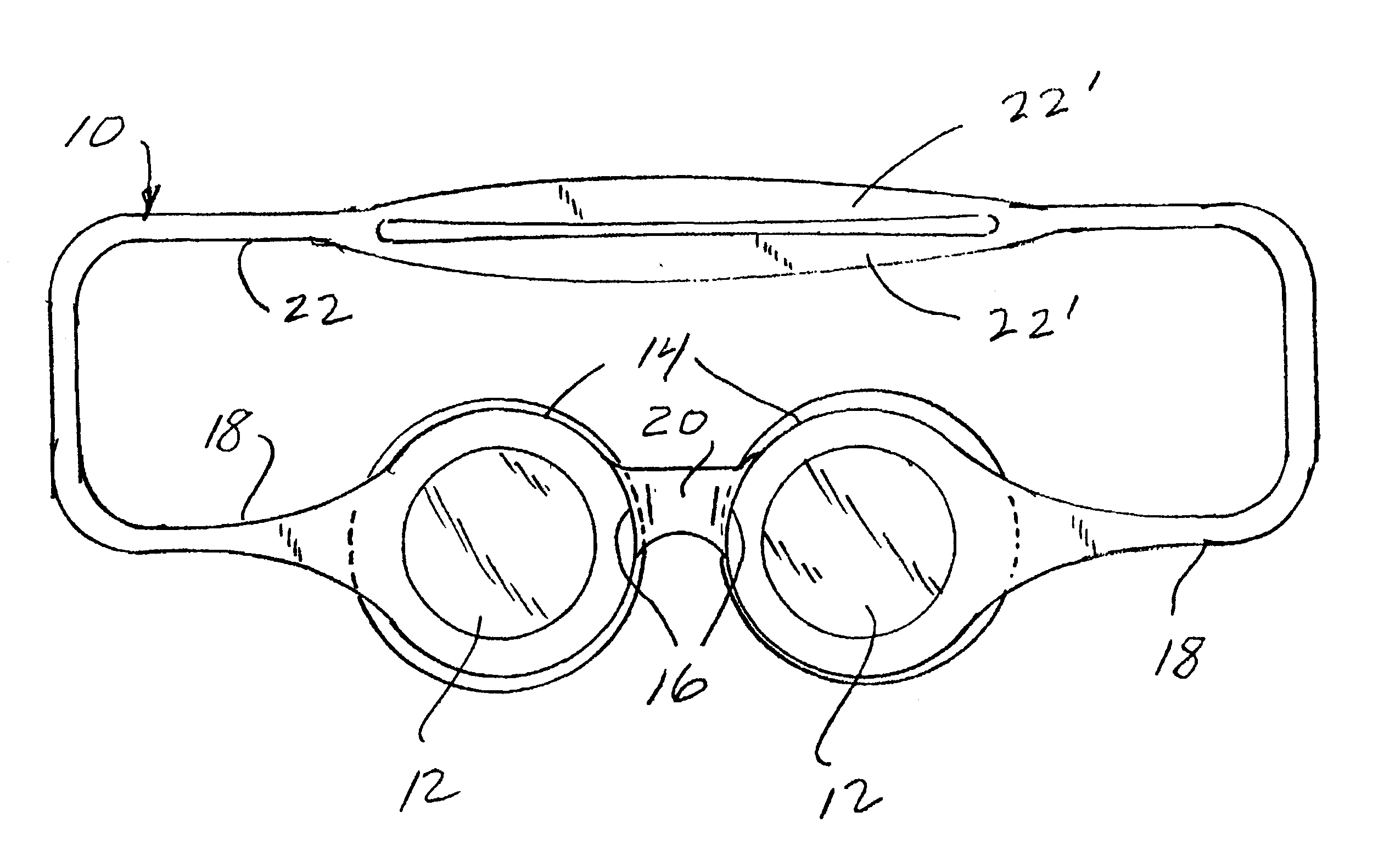 One-piece integrally-formed goggle