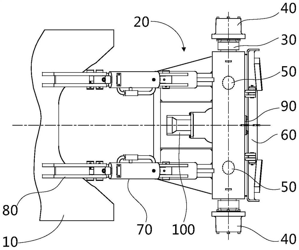 Highway-railway dual-purpose excavator power walking system and highway-railway dual-purpose excavator