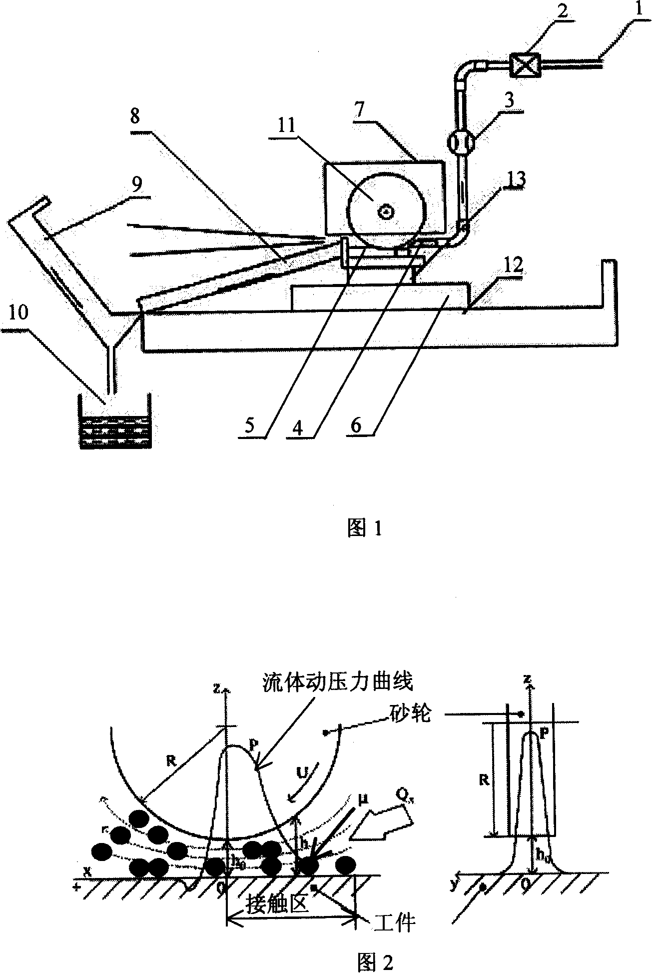 Grinding wheel constraining abrasive particle injection precise dressing processing method and device