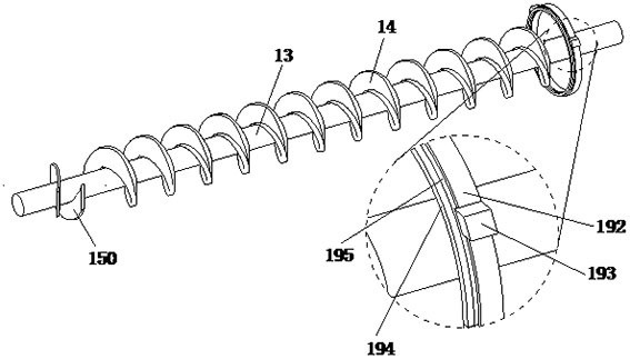 Open pipeline type spiral conveying equipment