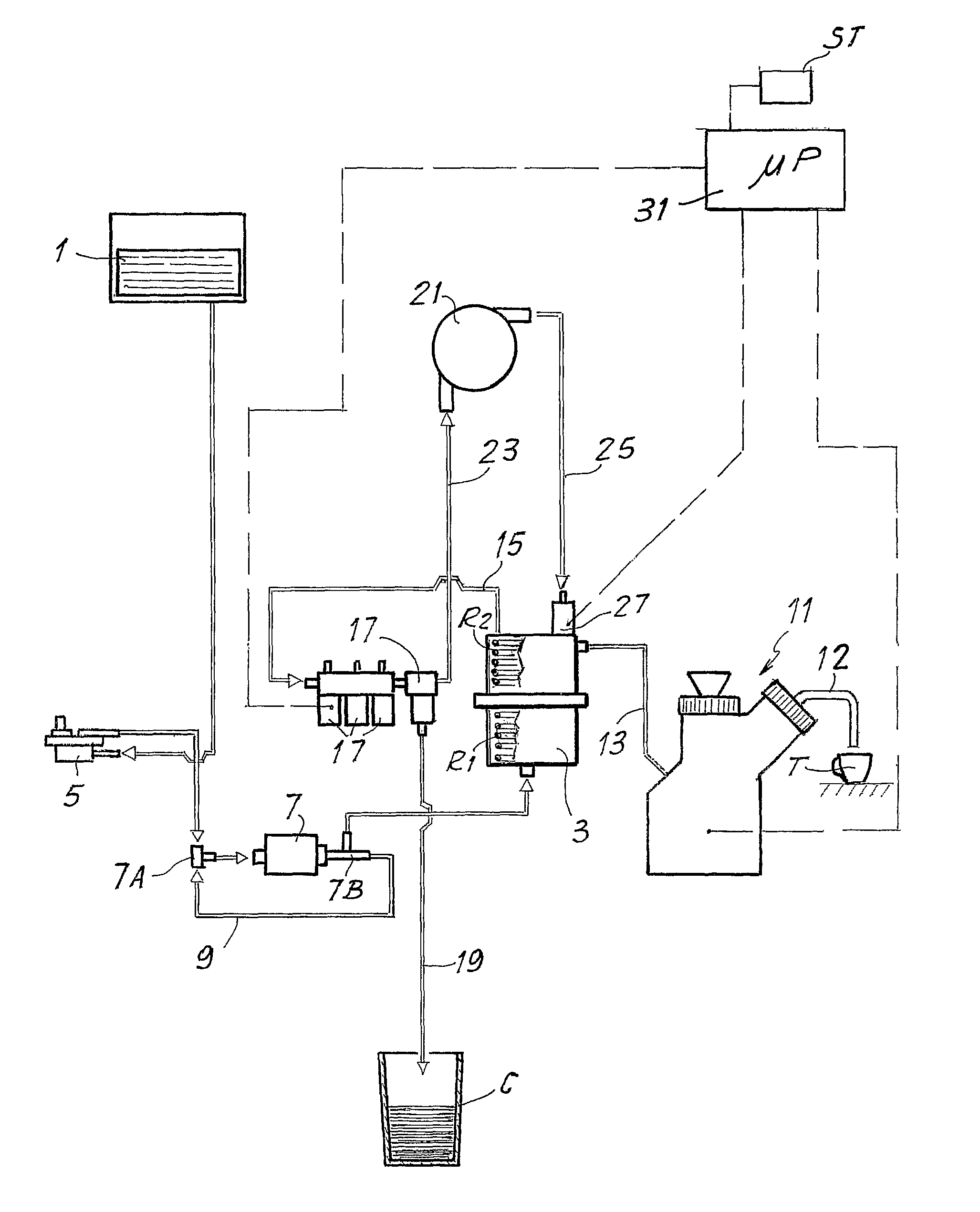 Machine to produce coffee or the like and relative method