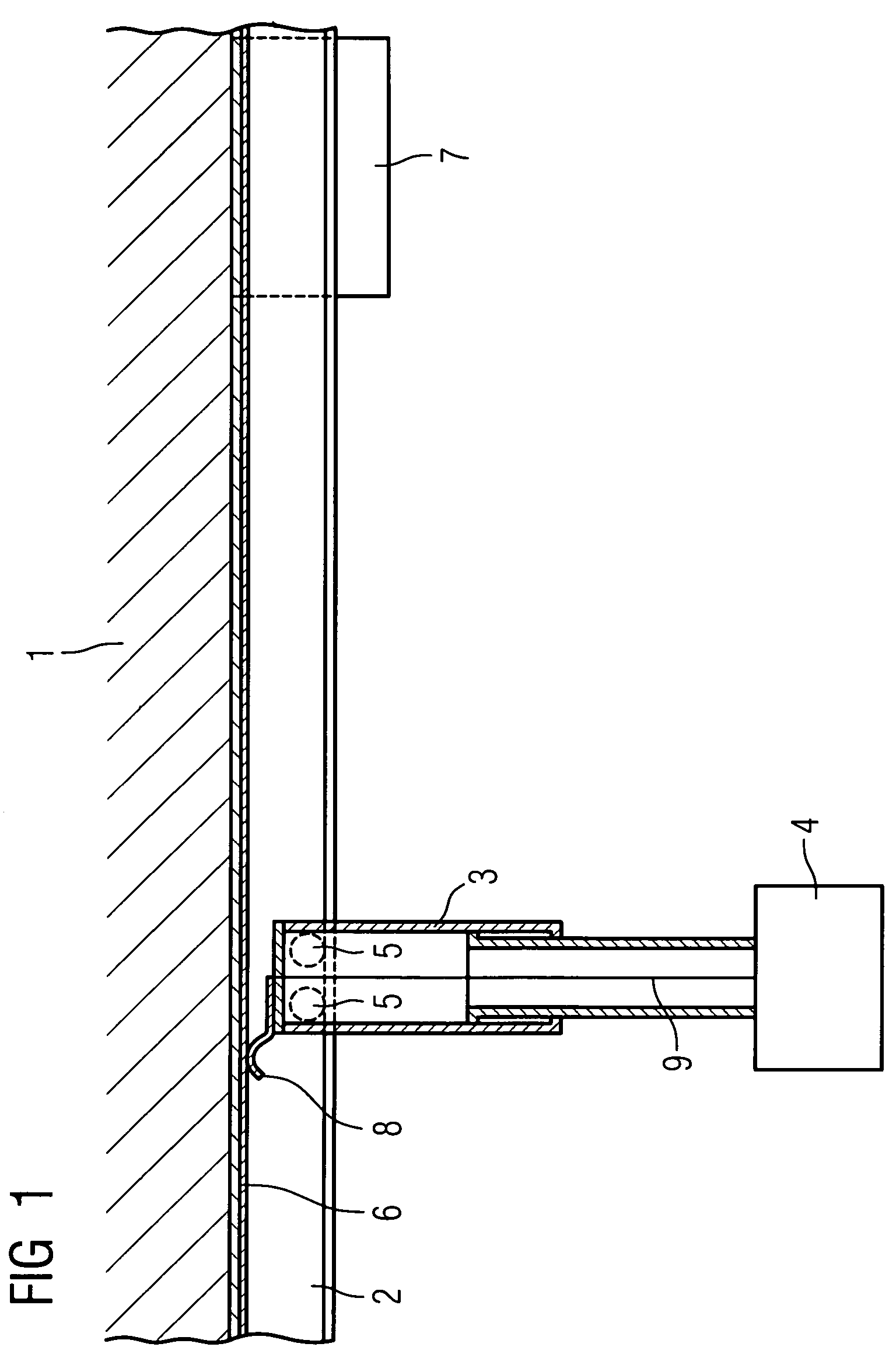 X-ray device with an x-ray source fixed to a ceiling stand