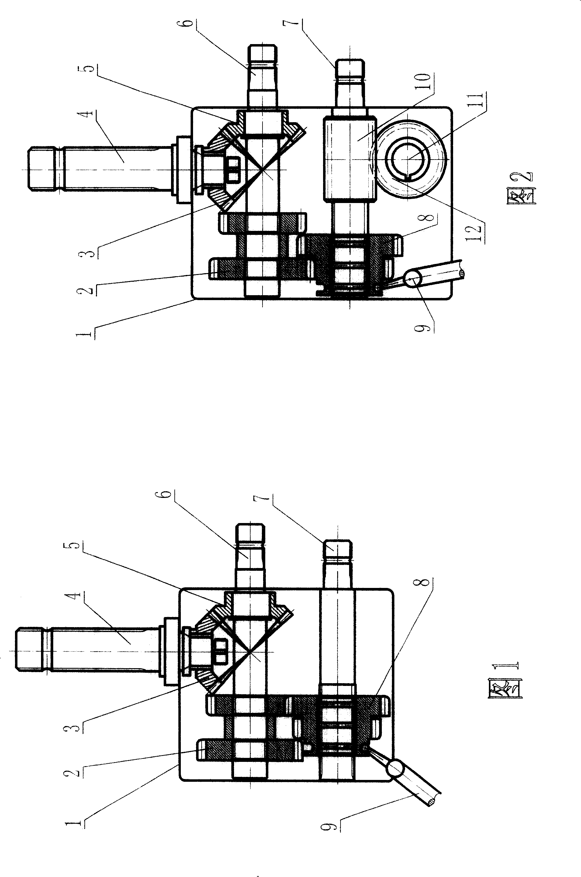 Transmission gear box for wheel type tractor