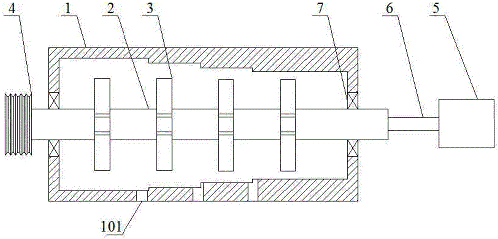 Multi-cutter-head household garbage crushing structure