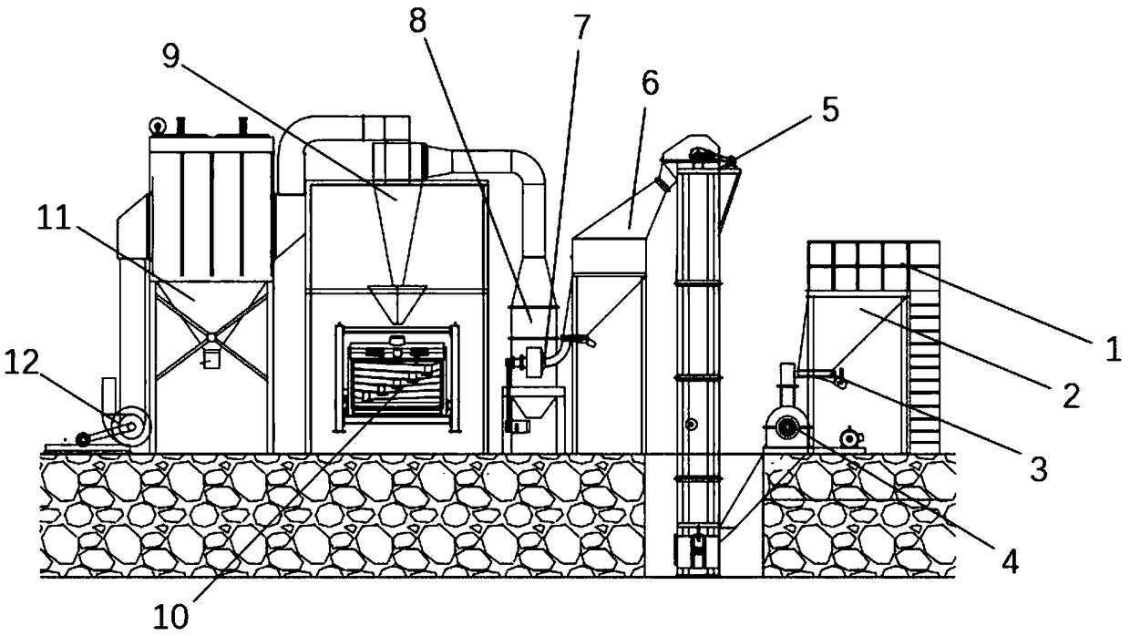 Metallic silicon series pelletizing device