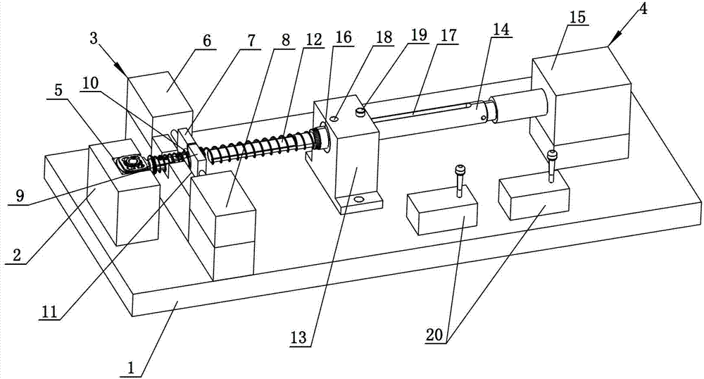 Spring press fitting device of adjusting block