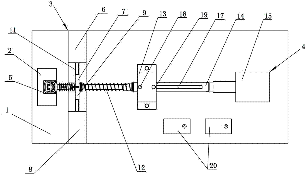 Spring press fitting device of adjusting block