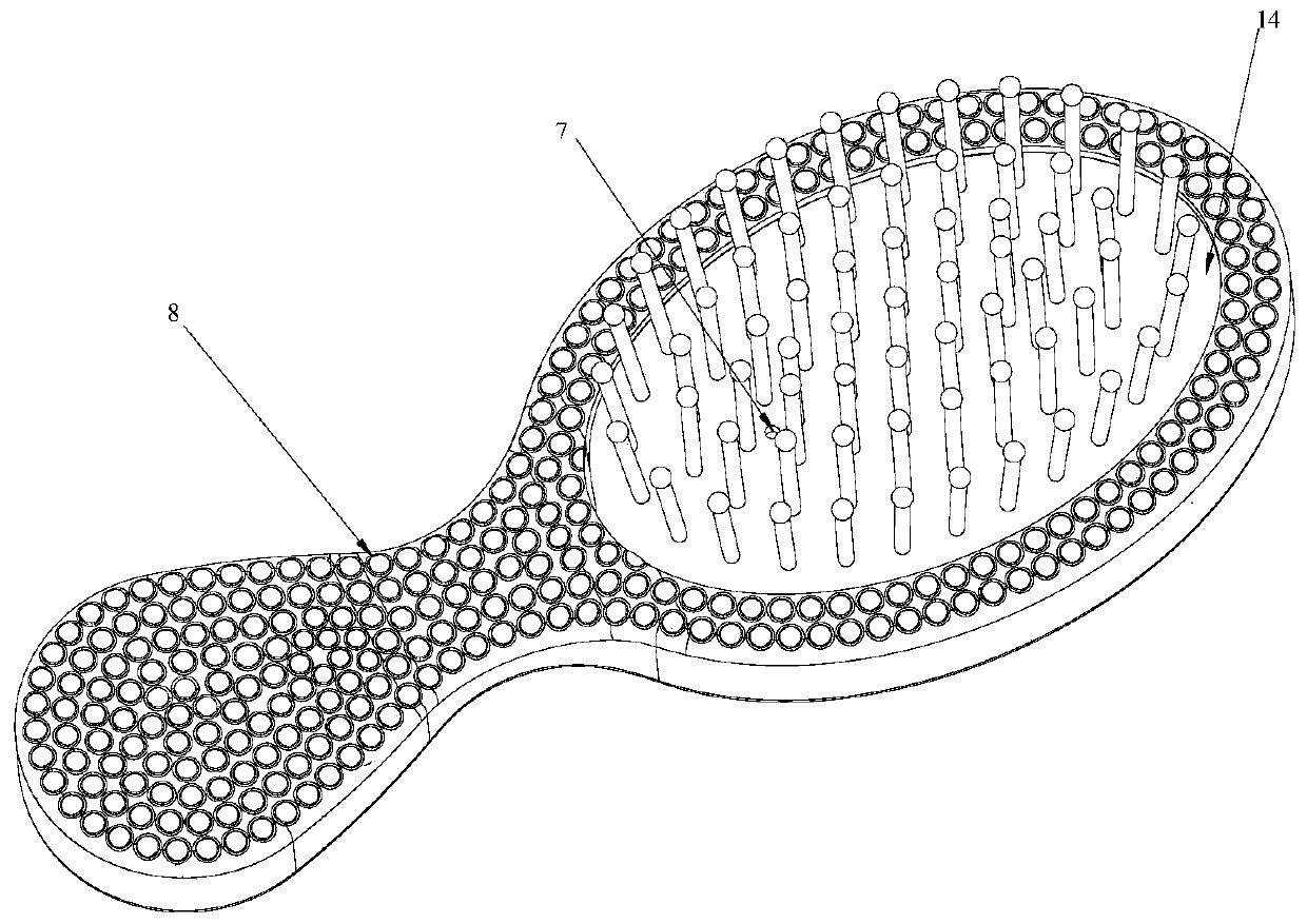 A kind of anti-static health care comb