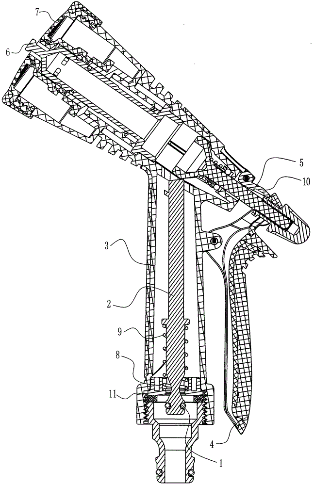 Anti-freezing garden sprinkler gun with screw adjustment