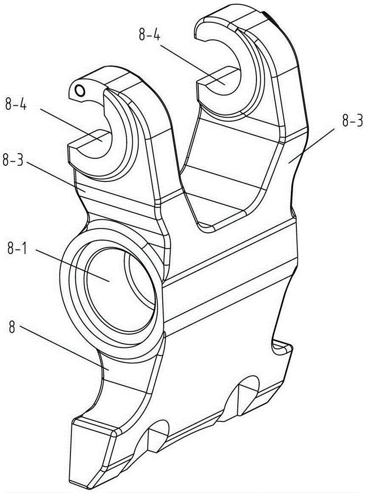 Top block structure applied to braking clamp lever mechanism