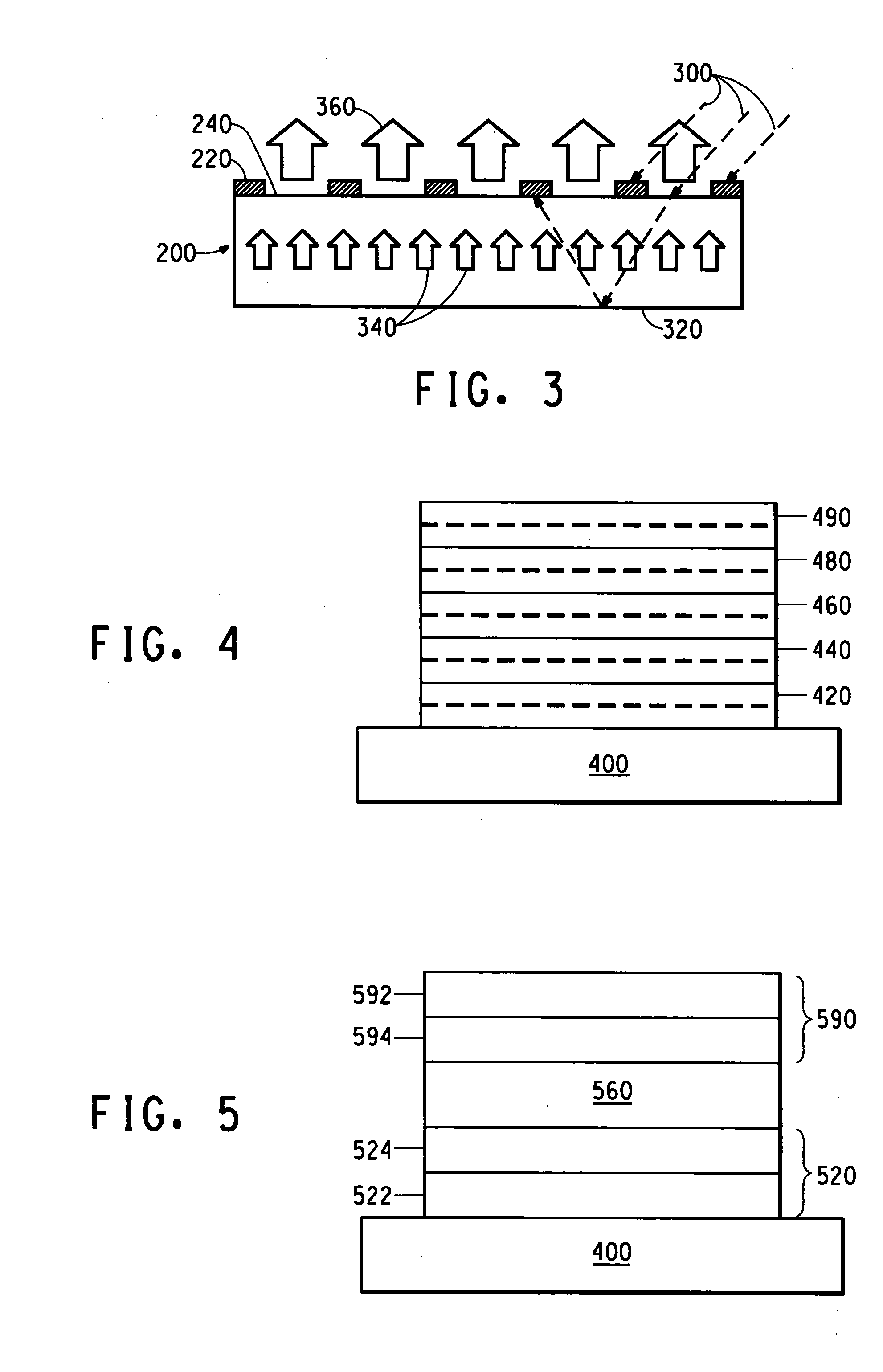 Array comprising organic electronic devices with a black lattice and process for forming the same