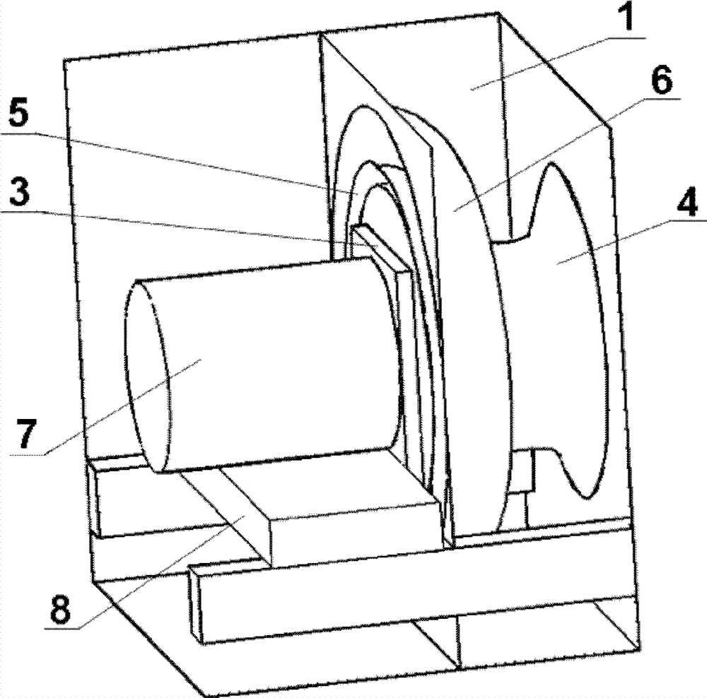 Flow guiding structure in inner part of volute-free fan
