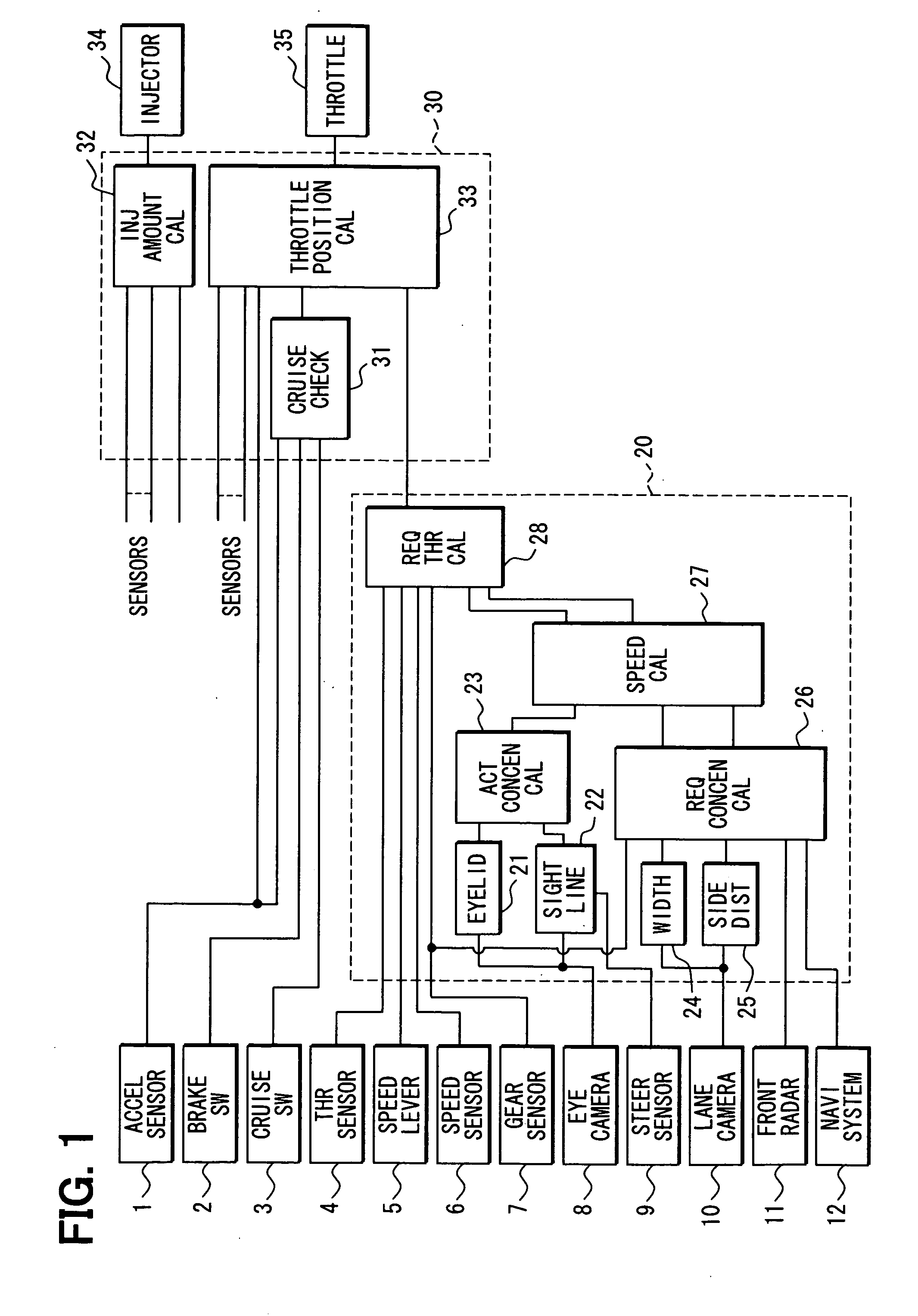 Vehicle travel control system