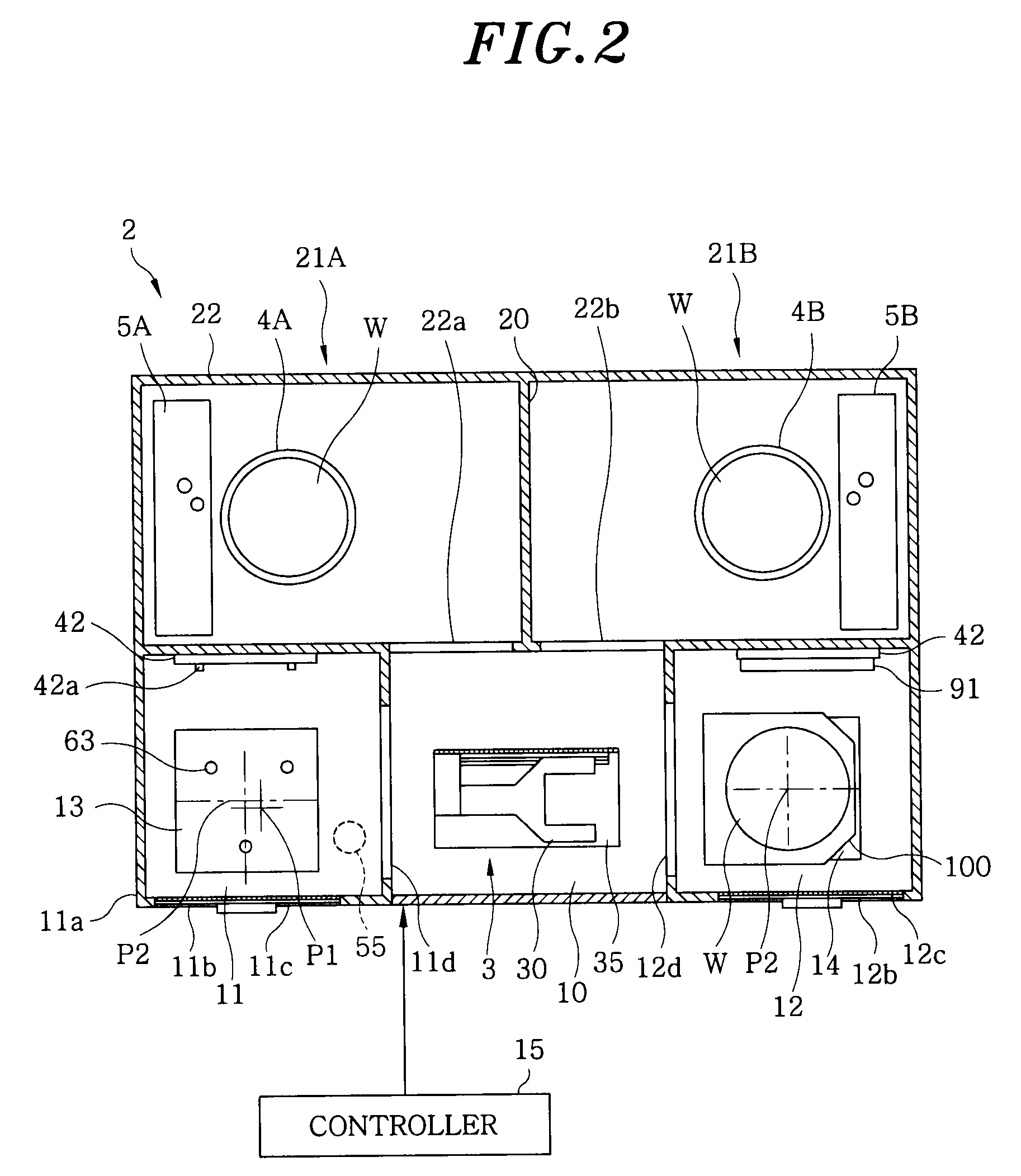Foup opening/closing device and probe apparatus