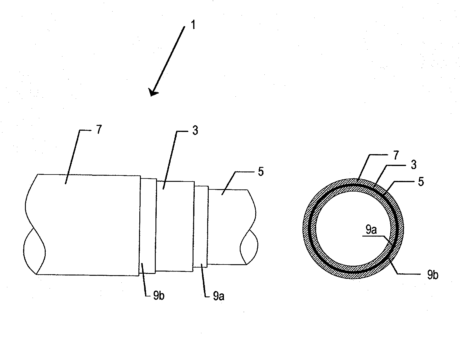 Seamless multilayer composite pipe