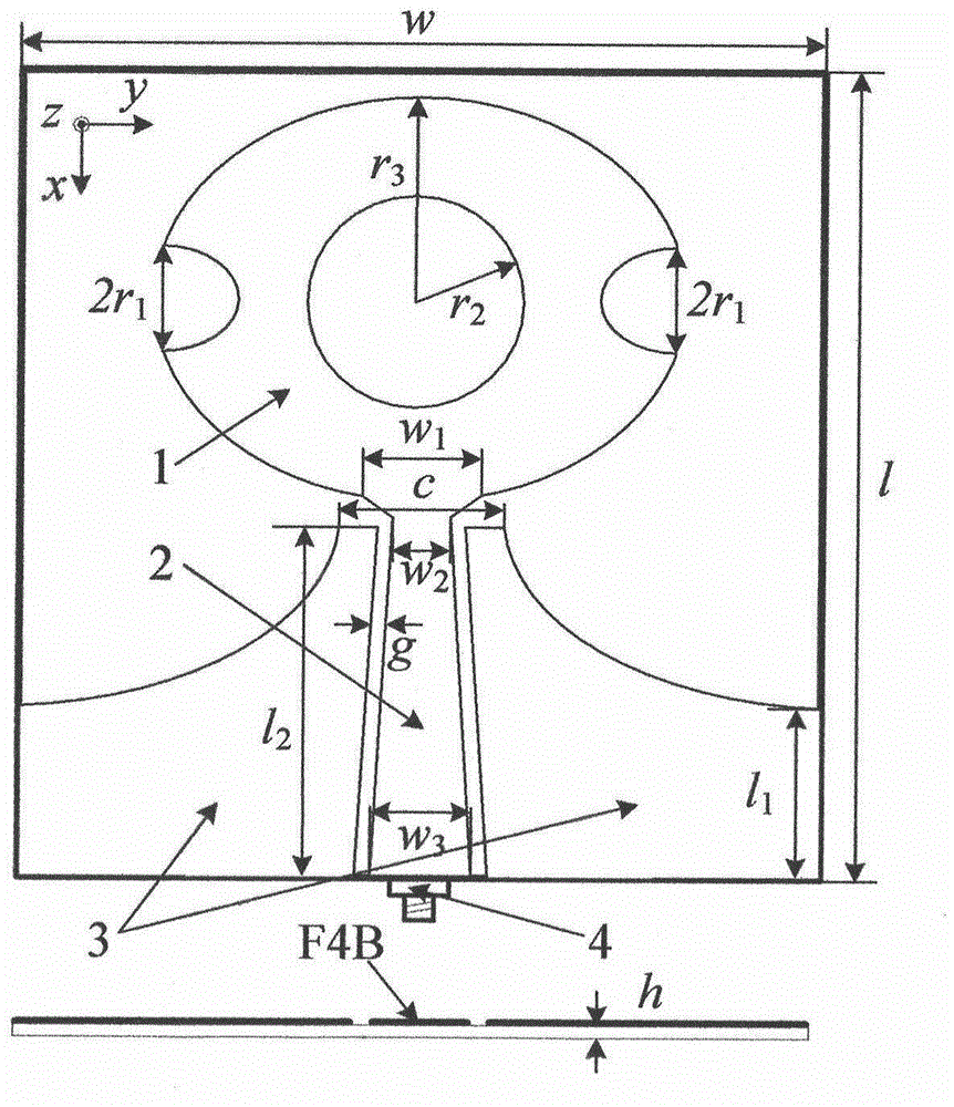 Ultra wide band elliptical monopole cylinder conformal antenna