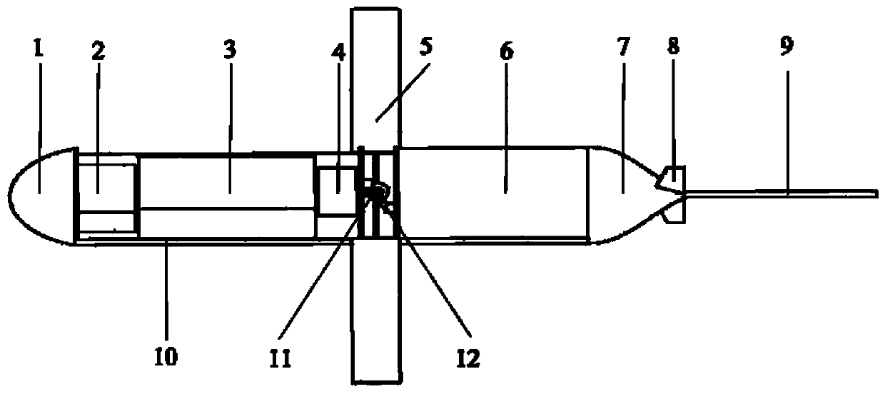 Current-driven anchoring type long-endurance glider