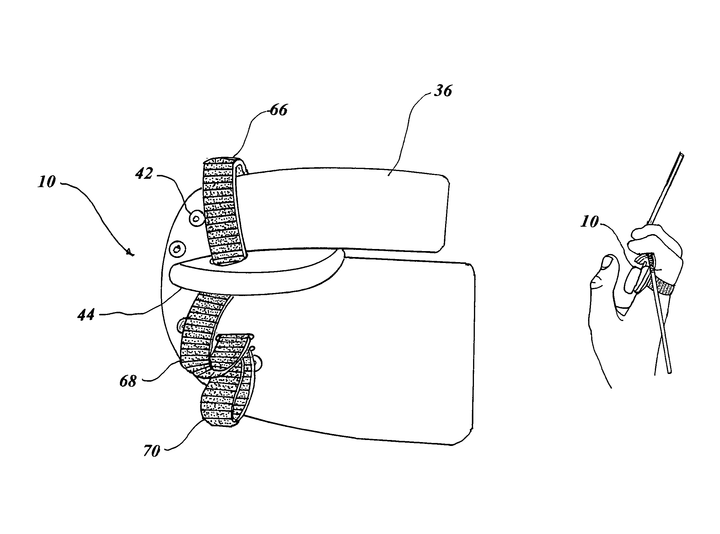 Platform finger tab with finger loops