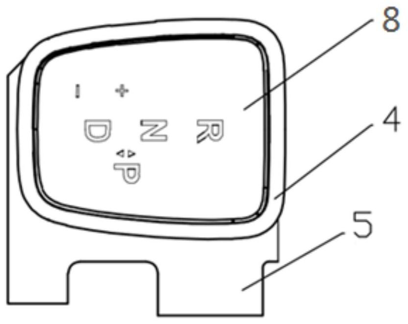 A car electronic gear position indicator panel with dark surface and light transmission and its manufacturing method