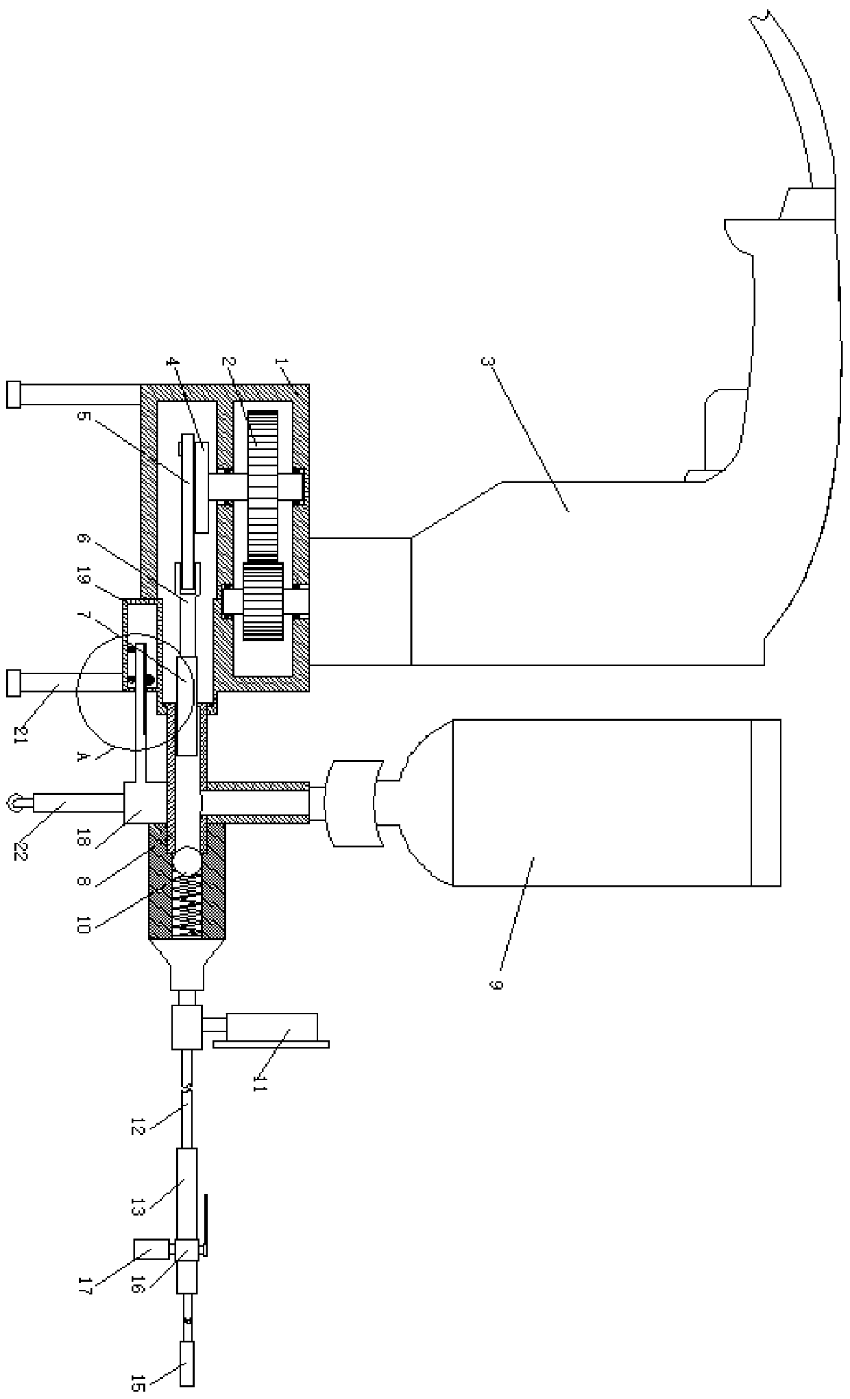 Pressure-regulating type perfusion plugging machine