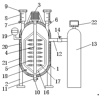Reaction kettle mechanism with function of quickly calculating theoretical replenishing quantity of hydrogenated vulcanizing agent