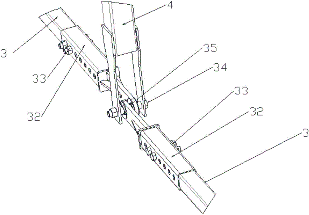 Coordinated type single shaft solar energy tracking device system and push-pull rod connection structure