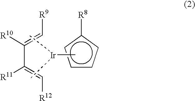 Novel organometallic iridium compound, process of producing the same, and process of producing thin film