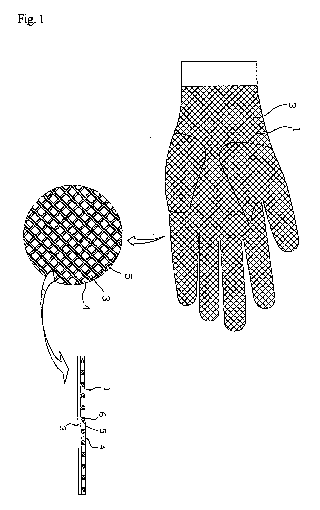Light emitting device for gloves