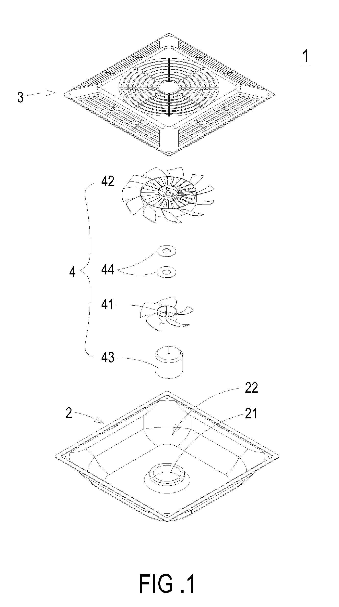 Recirculation fan and fan assembly thereof