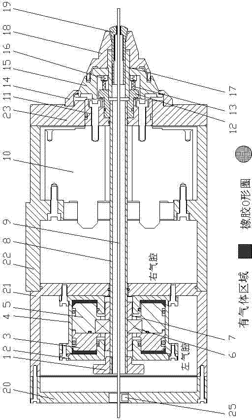 Rotary axis device integrated with pneumatic clamping mechanism for thin-walled pipes