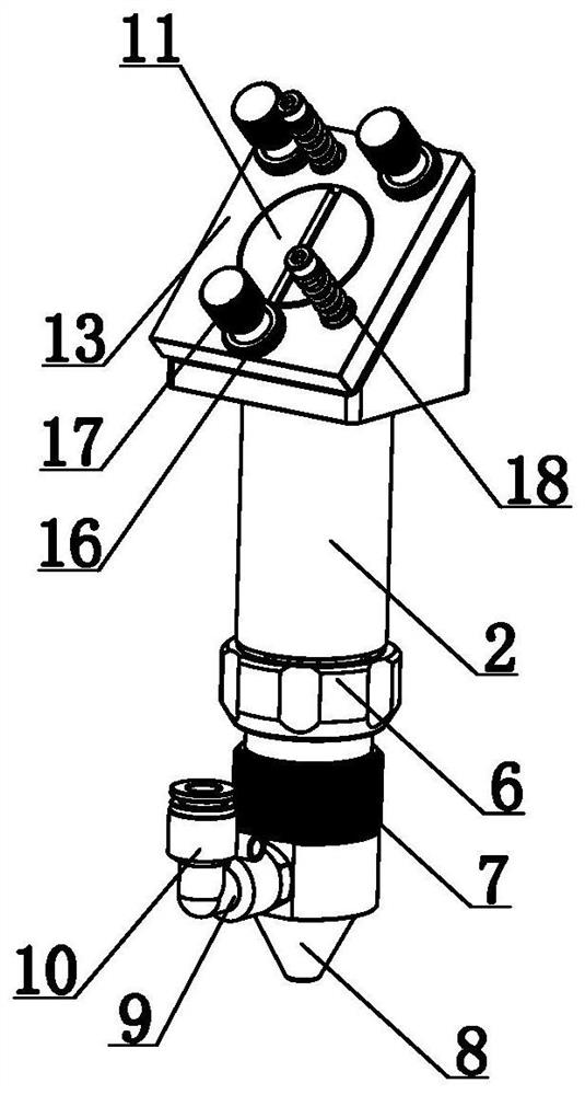 Lubricating oil discharging funnel device for vibration grinding machine