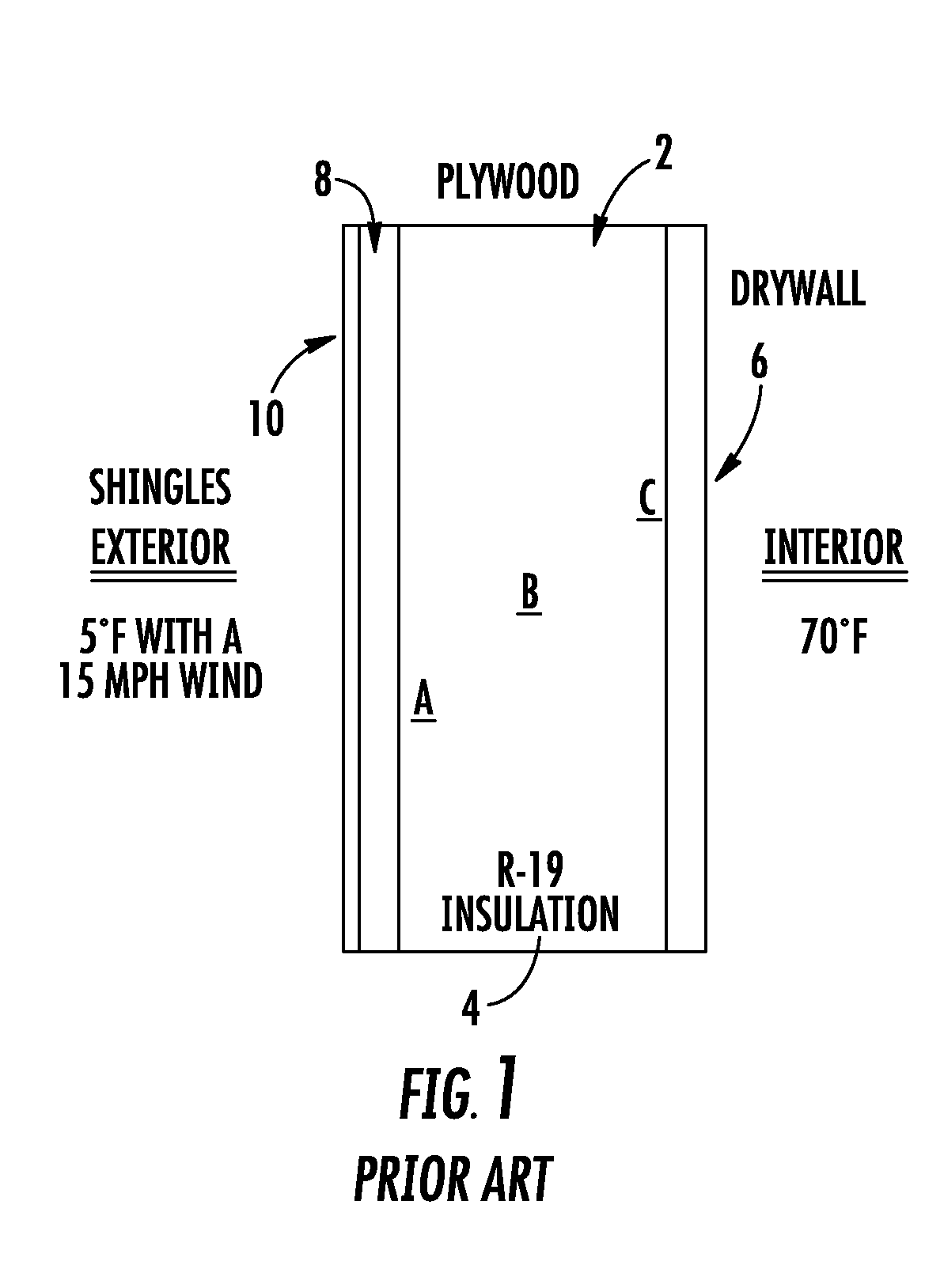 Method and system for insulating piping in an exterior wall