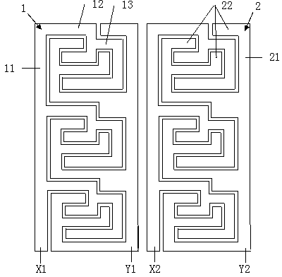 Single-deck capacitance electrode layout structure