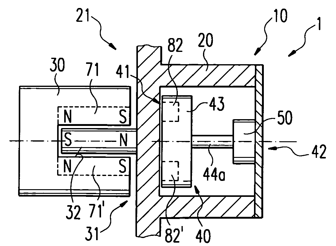 Medical appliance with magnetic adjustment apparatus