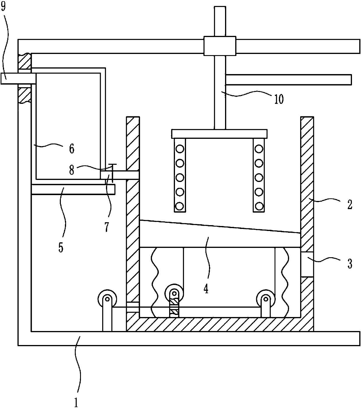 Efficient cement paste manufacturing device preventing cement paste from splashing
