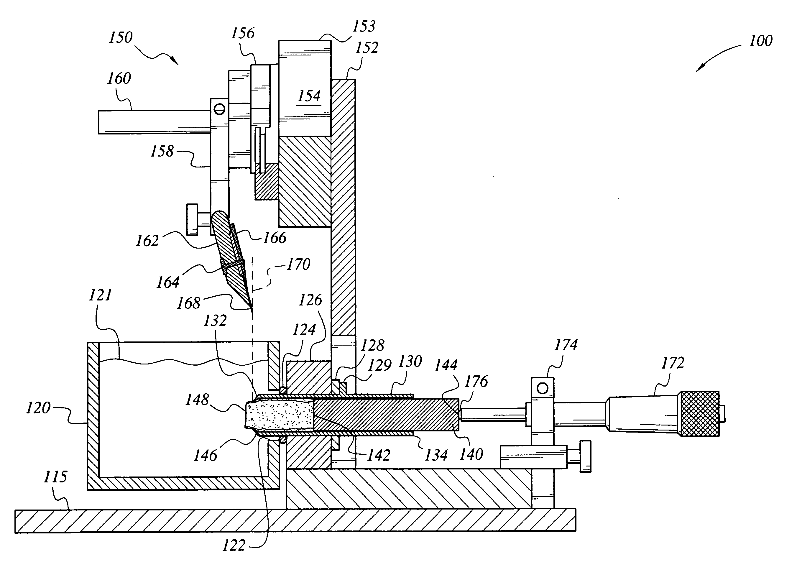 Sliding blade microtome