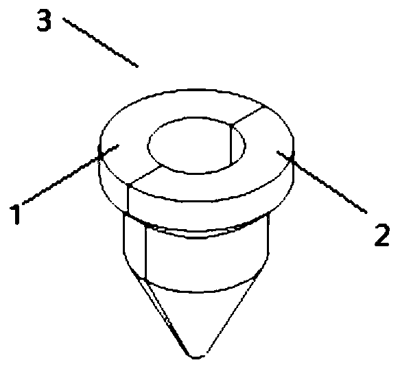 Separated type nozzle and dispensing valve adopting separated type nozzle