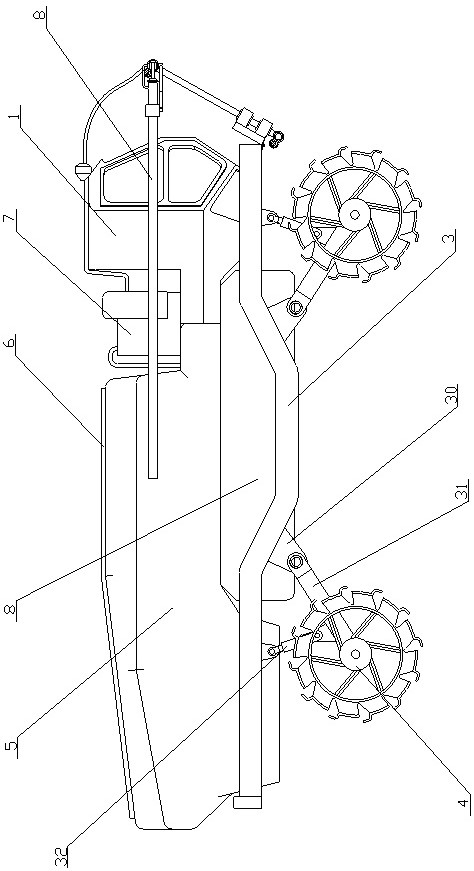 Multi-directional atomization pesticide application vehicle for agricultural field nursing