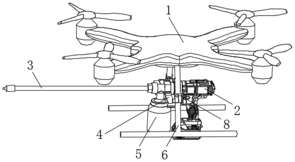 Unmanned aerial vehicle electrified rust removal device and operation method thereof
