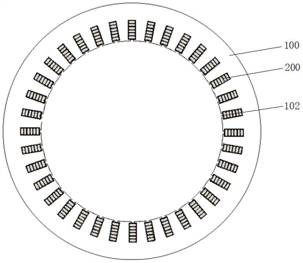 Enameled wire stator with low alternating current loss