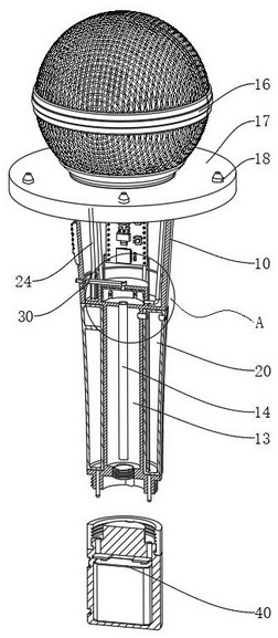 Microphone with disinfection and sterilization functions