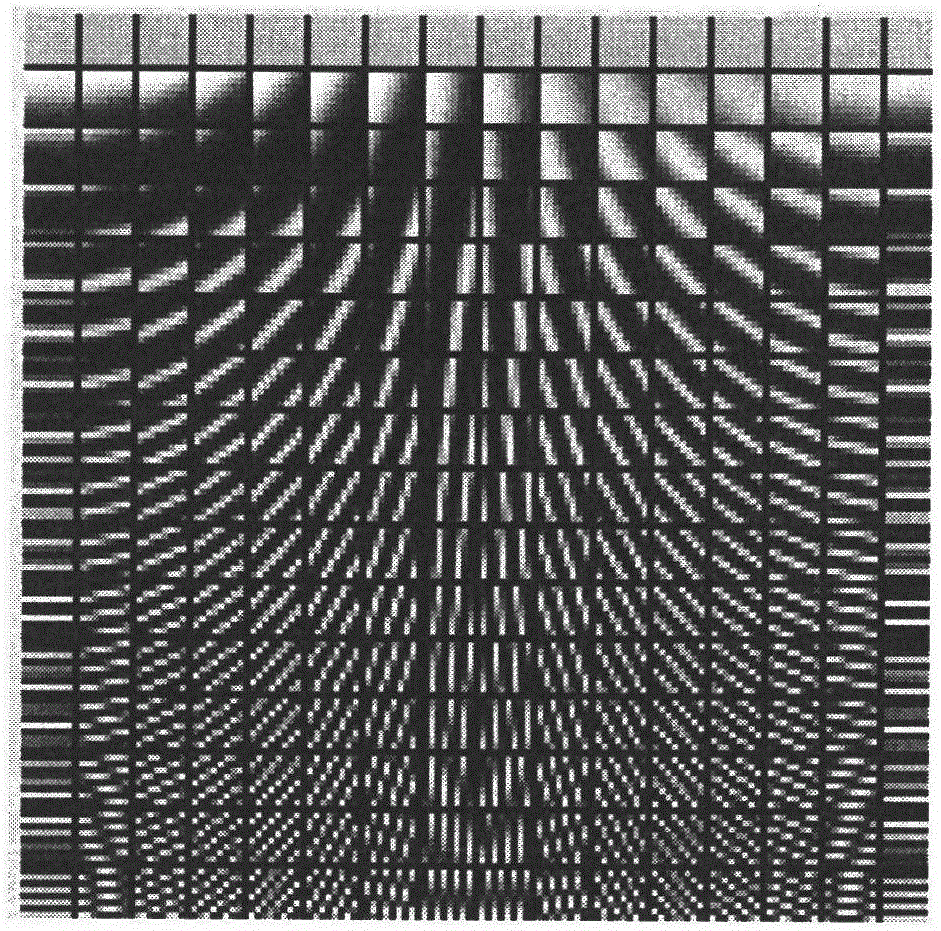 Method for reconstructing partitioned images by compressive sensing on the basis of structural dictionaries