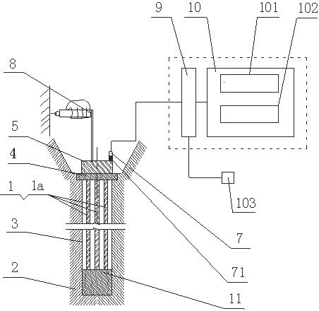 Detection system and method of prestressed steel strand anchor cable tension force