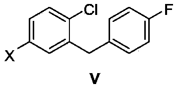 4-substituted-1-chloro-2-(4-fluorobenzyl)benzene, its preparation method and application as intermediate in preparation of anti-type II diabetes drugs