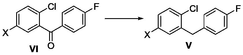 4-substituted-1-chloro-2-(4-fluorobenzyl)benzene, its preparation method and application as intermediate in preparation of anti-type II diabetes drugs