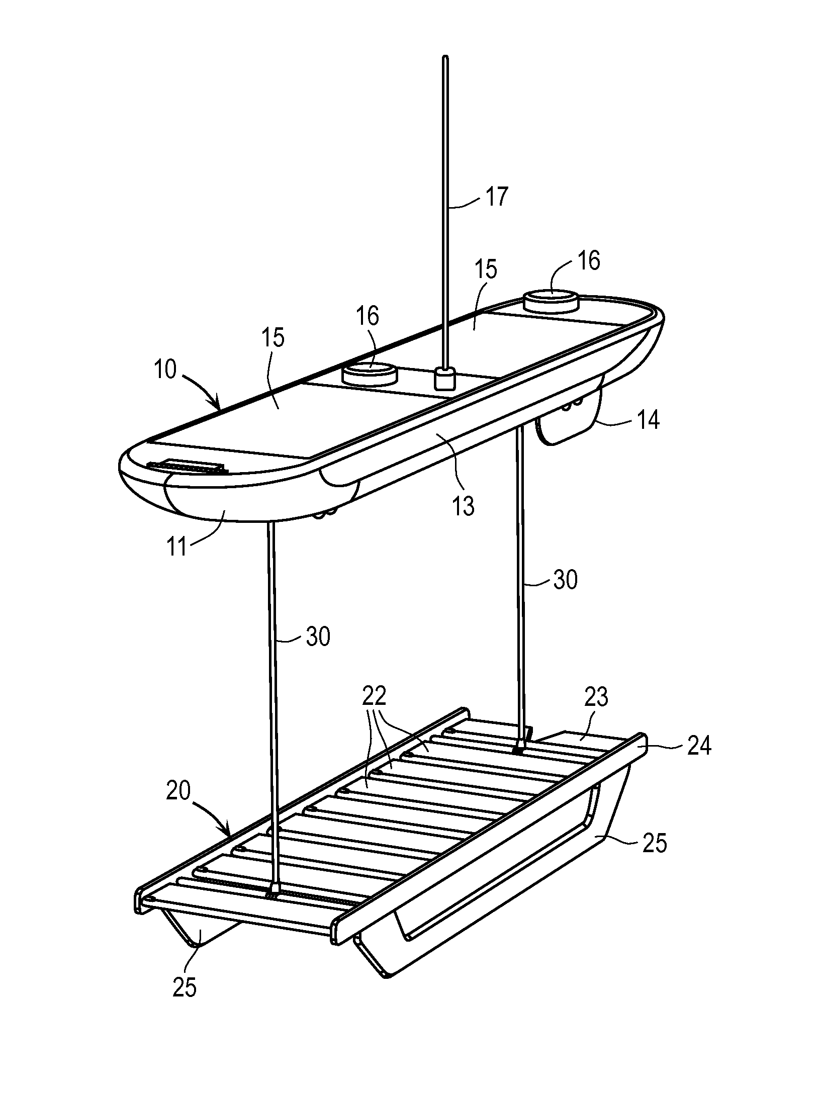 Wave-powered devices configured for nesting